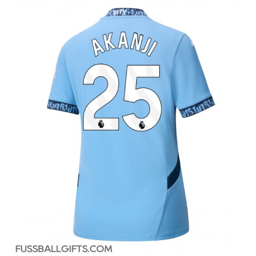 Manchester City Manuel Akanji #25 Fußballbekleidung Heimtrikot Damen 2024-25 Kurzarm